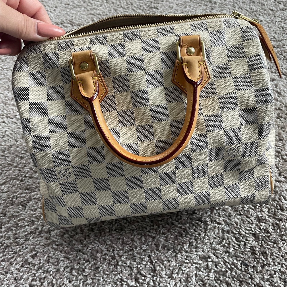 Authentic Louis Vuitton Damier Azur Speedy 25